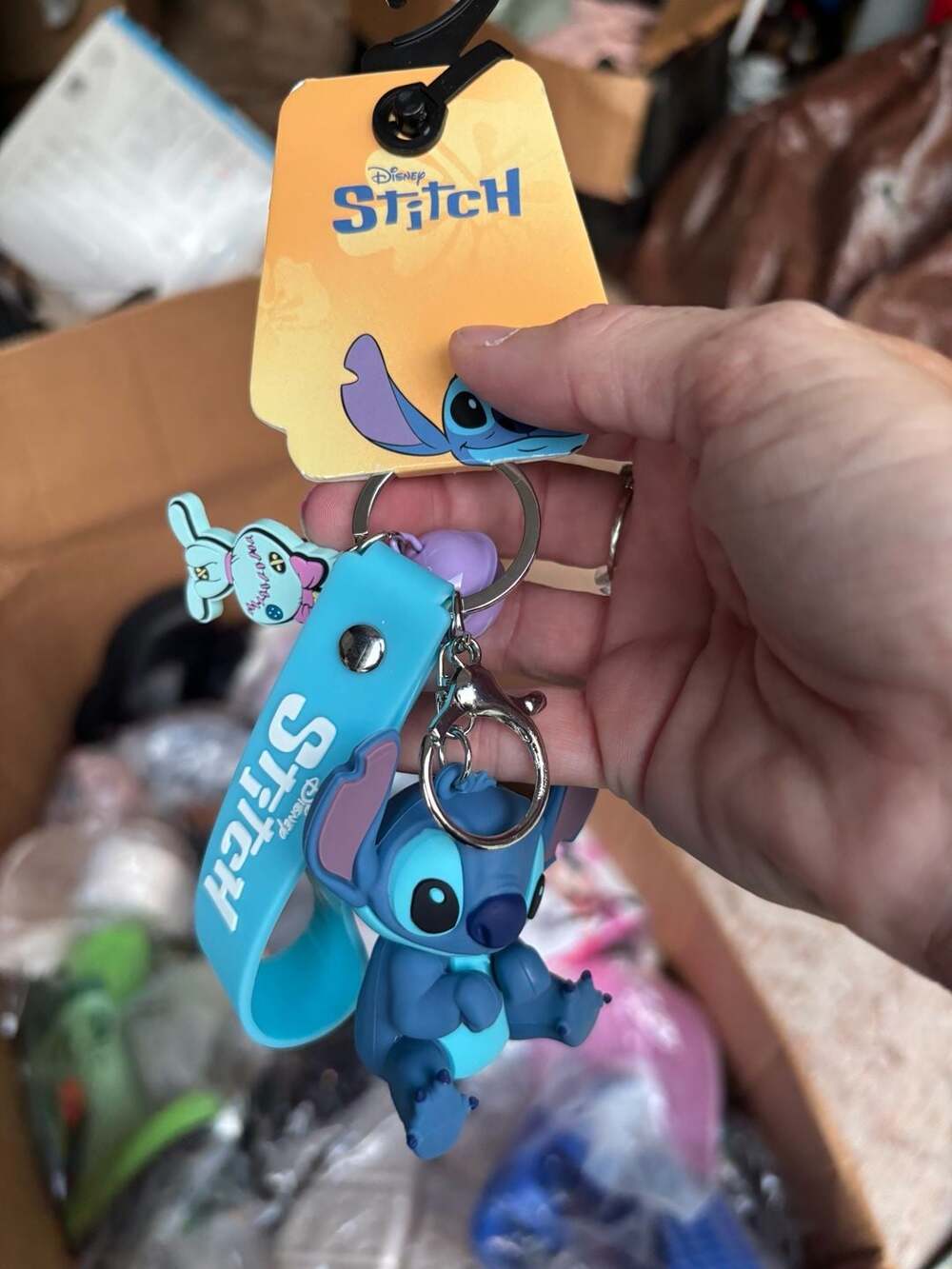 Disney Stitch Girls' Bag Charm with Wristlet and Bell